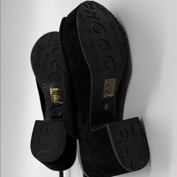 Chocolat Blu Women's Black Suede Mules - Picture 6 of 7
